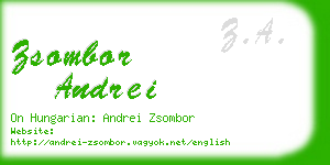 zsombor andrei business card